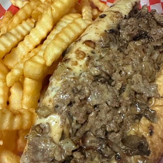 Philly Cheesesteak W Fries Lunch Special  20 Oz Drink